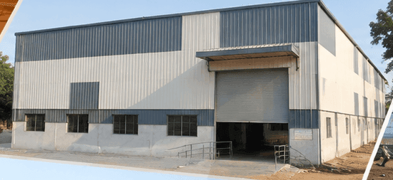 Completed Swarup Enterprises PEB industrial warehouse exterior