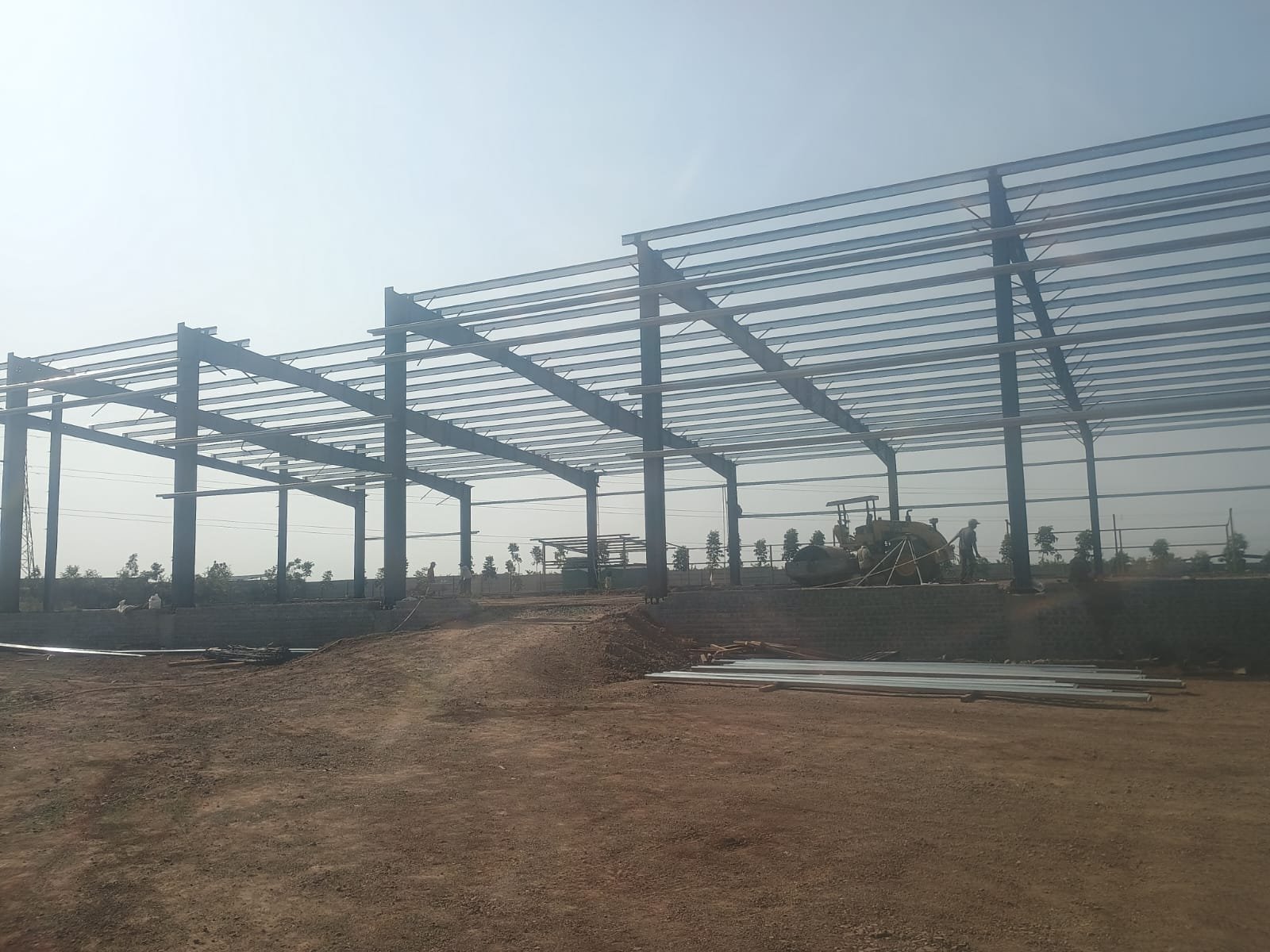 Multi-level industrial framing and roof monitor structure